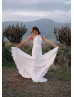 Halter Neck Ivory Lace Low Back Wedding Dress